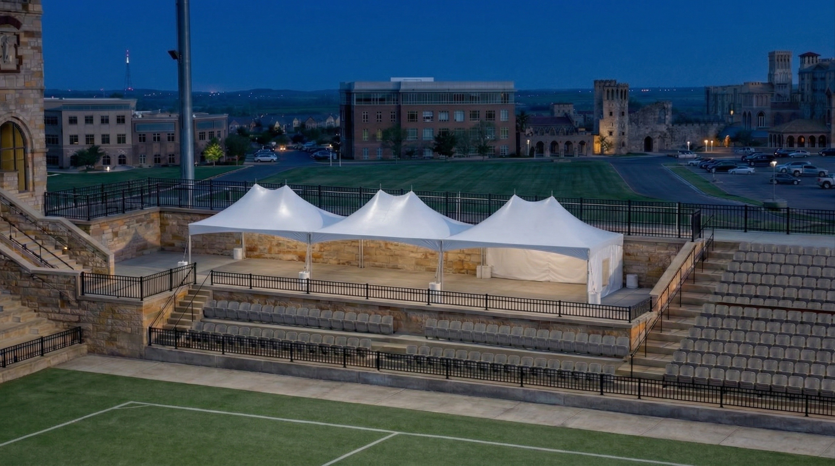 North West Patio at night